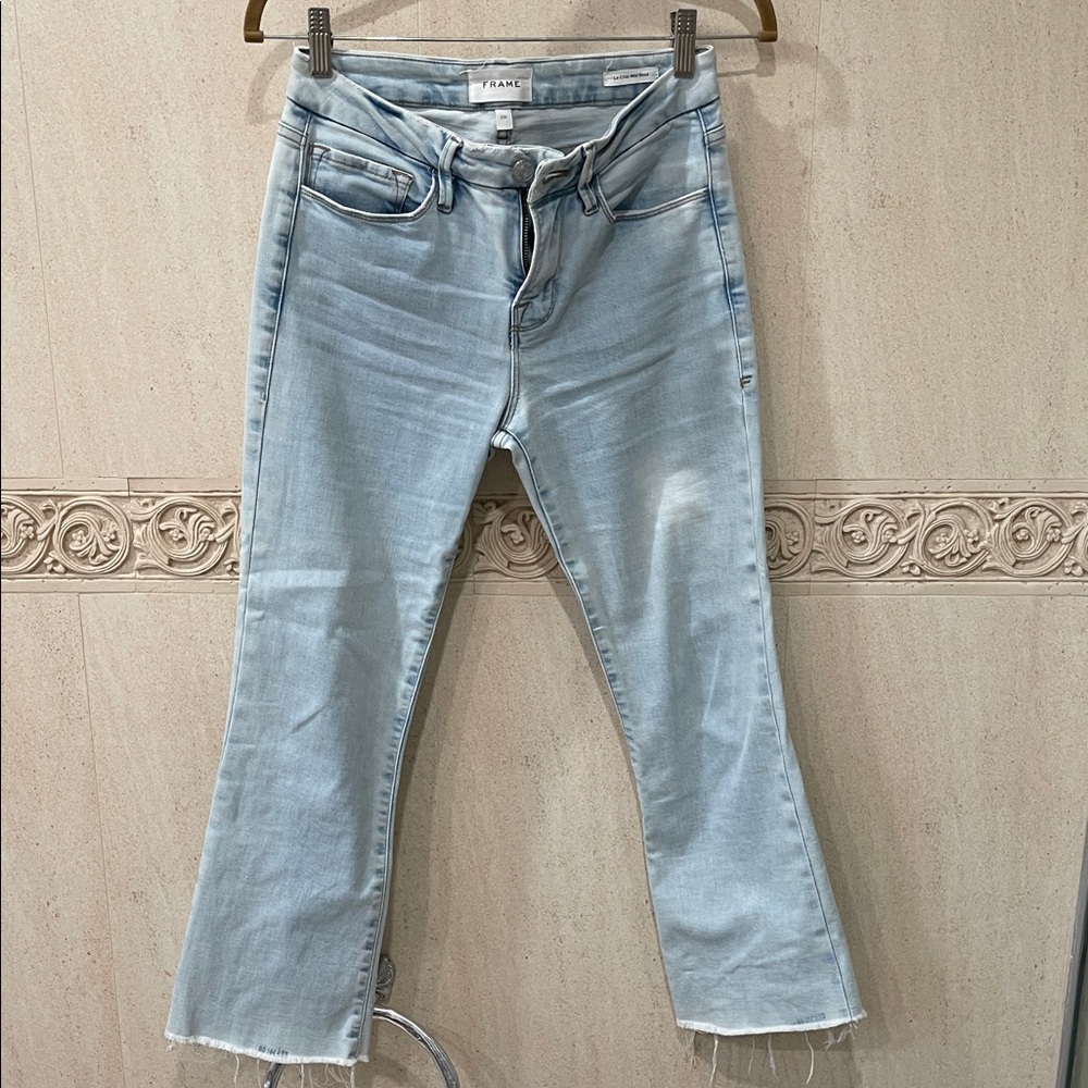 Frame Denim Light Blue Flare Jeans